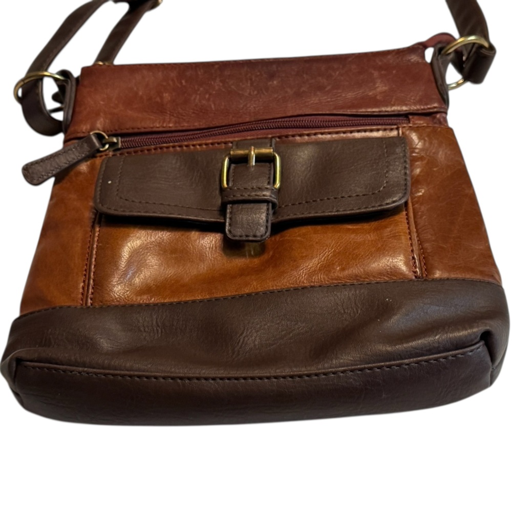 Stone & Co Retro Classic Brown Leather Purse / Crossbody Bag - Picture 3 of 13